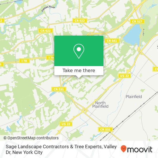 Sage Landscape Contractors & Tree Experts, Valley Dr map