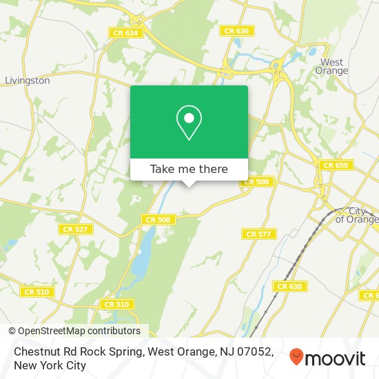 Chestnut Rd Rock Spring, West Orange, NJ 07052 map