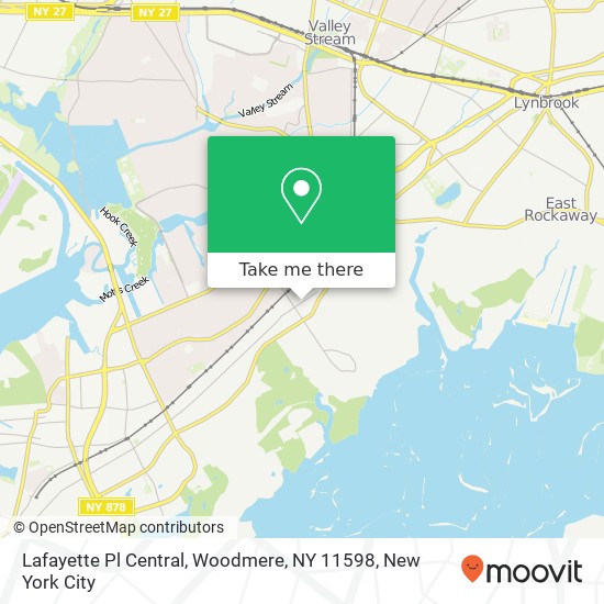 Mapa de Lafayette Pl Central, Woodmere, NY 11598