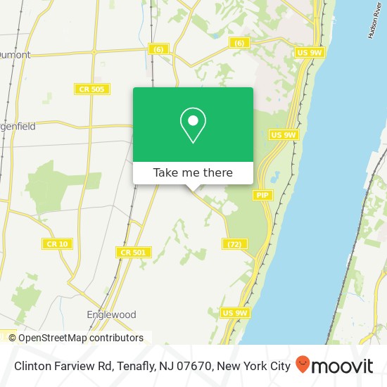 Mapa de Clinton Farview Rd, Tenafly, NJ 07670