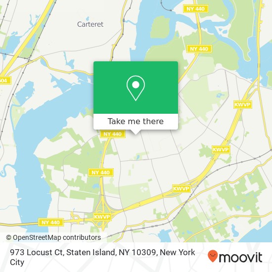 Mapa de 973 Locust Ct, Staten Island, NY 10309