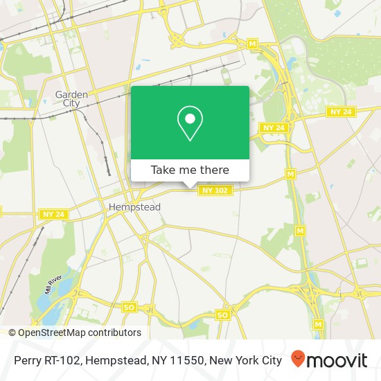 Mapa de Perry RT-102, Hempstead, NY 11550