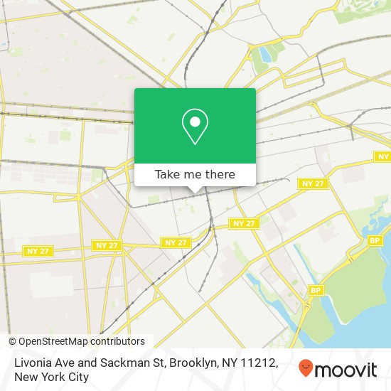 Livonia Ave and Sackman St, Brooklyn, NY 11212 map