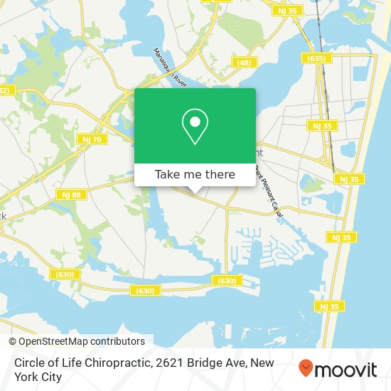 Mapa de Circle of Life Chiropractic, 2621 Bridge Ave