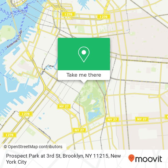 Prospect Park at 3rd St, Brooklyn, NY 11215 map