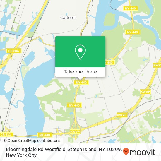 Mapa de Bloomingdale Rd Westfield, Staten Island, NY 10309