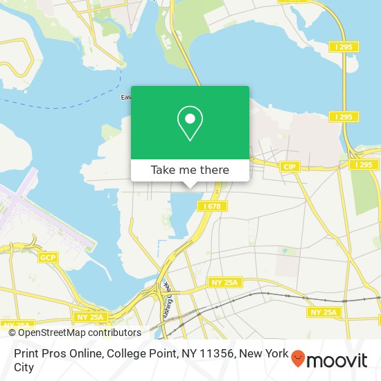 Mapa de Print Pros Online, College Point, NY 11356