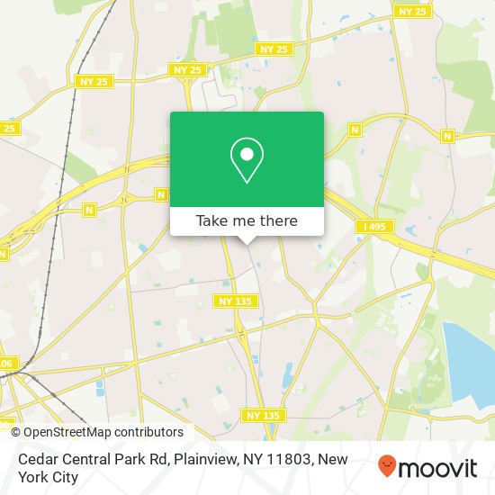Mapa de Cedar Central Park Rd, Plainview, NY 11803