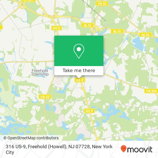 316 US-9, Freehold (Howell), NJ 07728 map