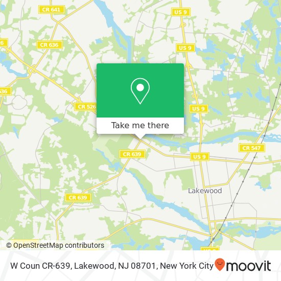W Coun CR-639, Lakewood, NJ 08701 map
