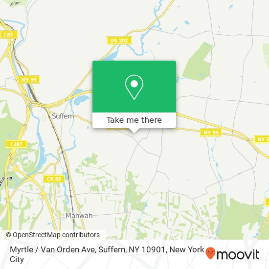 Myrtle / Van Orden Ave, Suffern, NY 10901 map