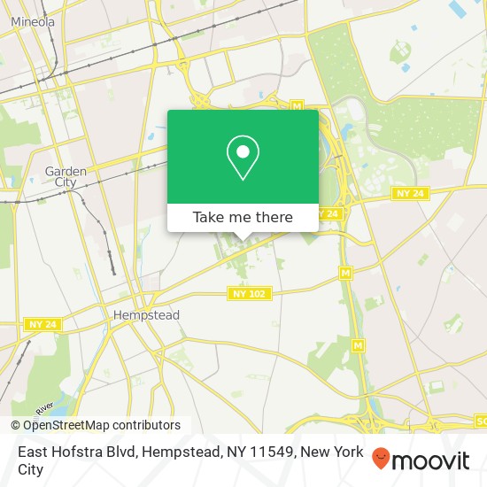 Mapa de East Hofstra Blvd, Hempstead, NY 11549