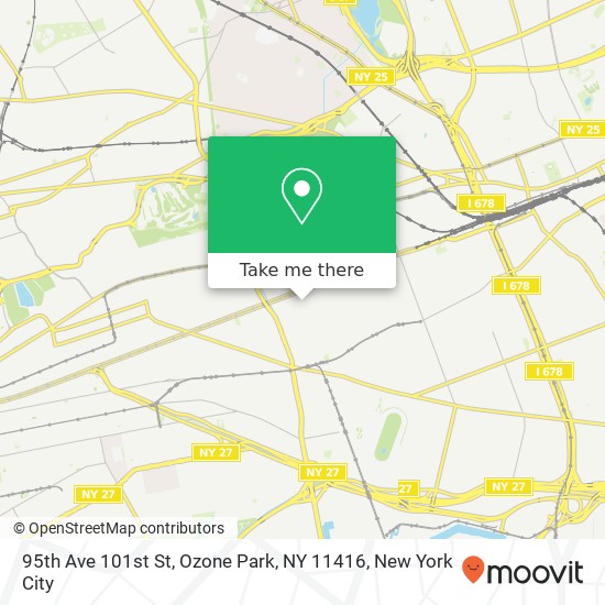 95th Ave 101st St, Ozone Park, NY 11416 map
