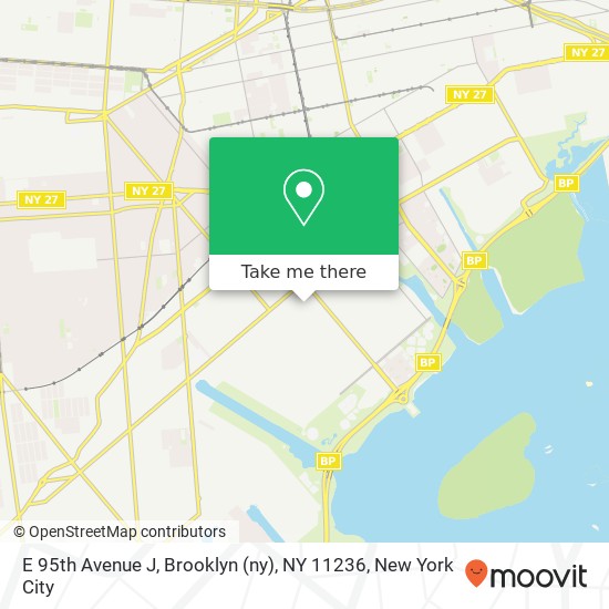 Mapa de E 95th Avenue J, Brooklyn (ny), NY 11236
