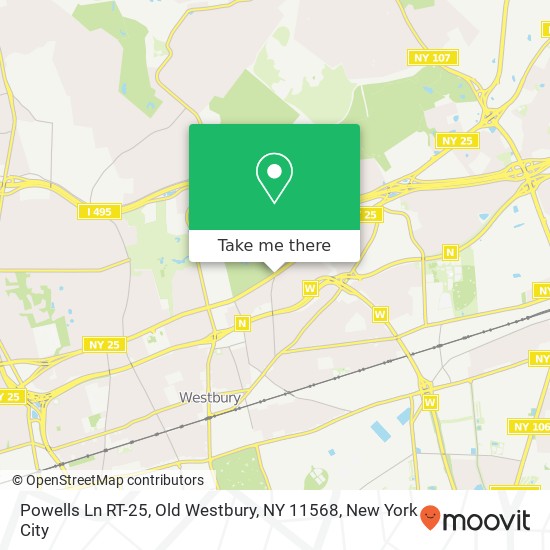 Mapa de Powells Ln RT-25, Old Westbury, NY 11568