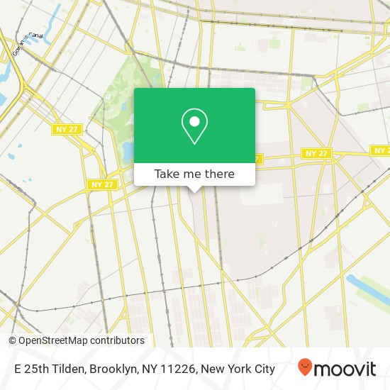 Mapa de E 25th Tilden, Brooklyn, NY 11226
