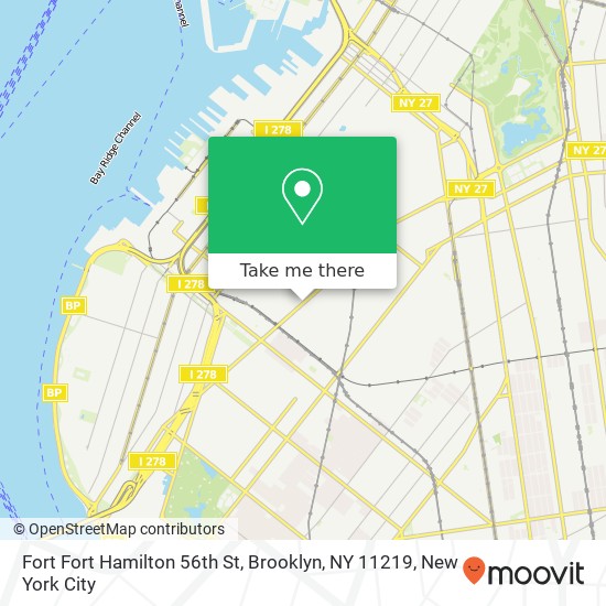 Fort Fort Hamilton 56th St, Brooklyn, NY 11219 map