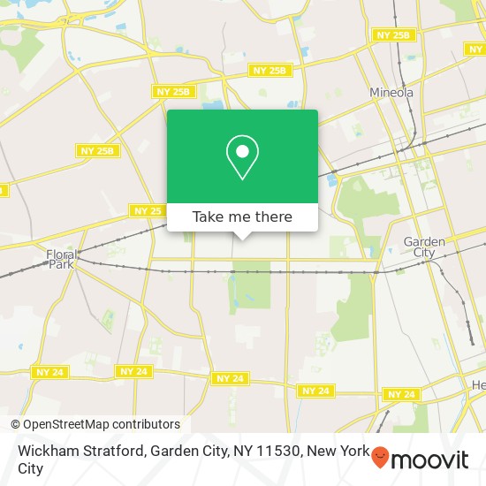 Mapa de Wickham Stratford, Garden City, NY 11530