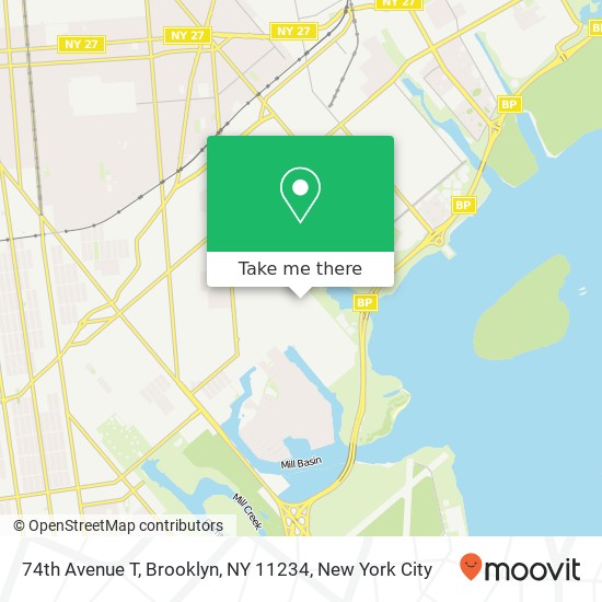 Mapa de 74th Avenue T, Brooklyn, NY 11234