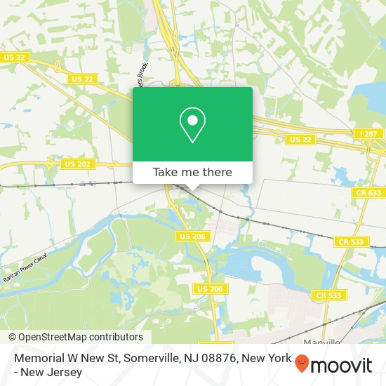 Memorial W New St, Somerville, NJ 08876 map
