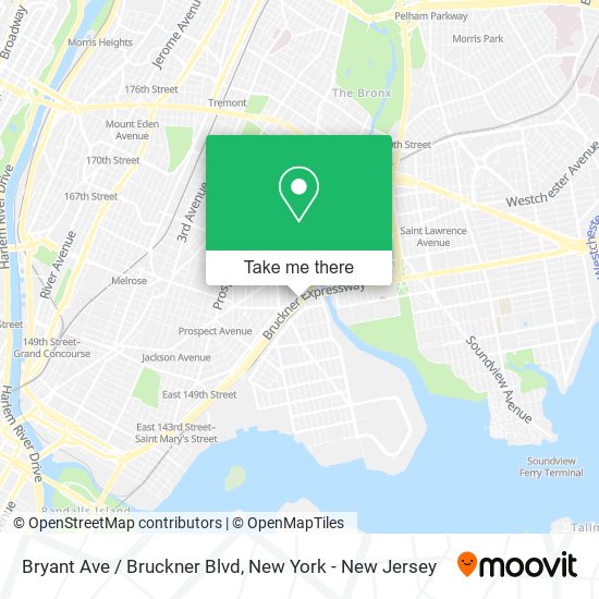 Bryant Ave / Bruckner Blvd map