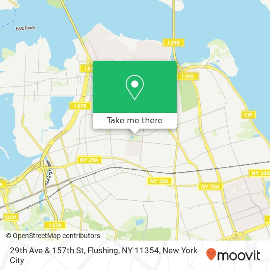 Mapa de 29th Ave & 157th St, Flushing, NY 11354