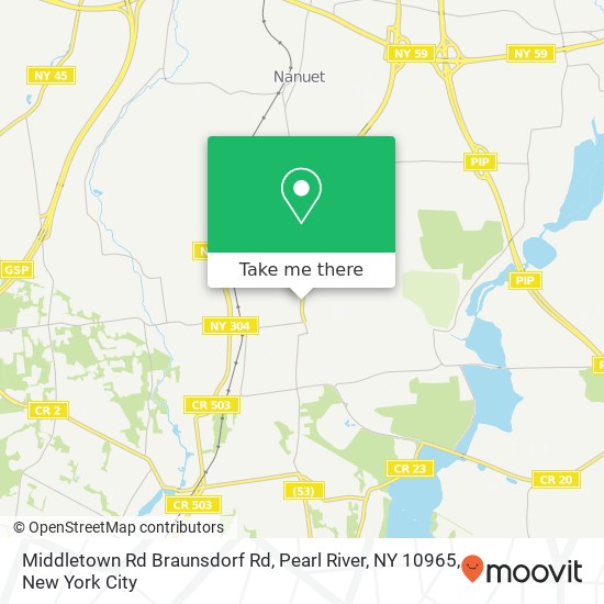 Mapa de Middletown Rd Braunsdorf Rd, Pearl River, NY 10965