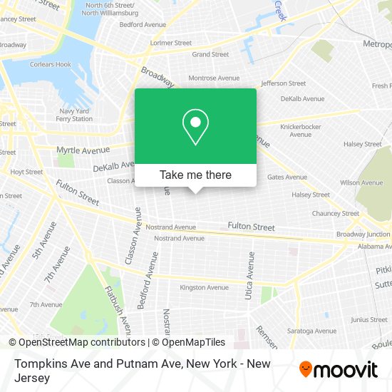 Mapa de Tompkins Ave and Putnam Ave
