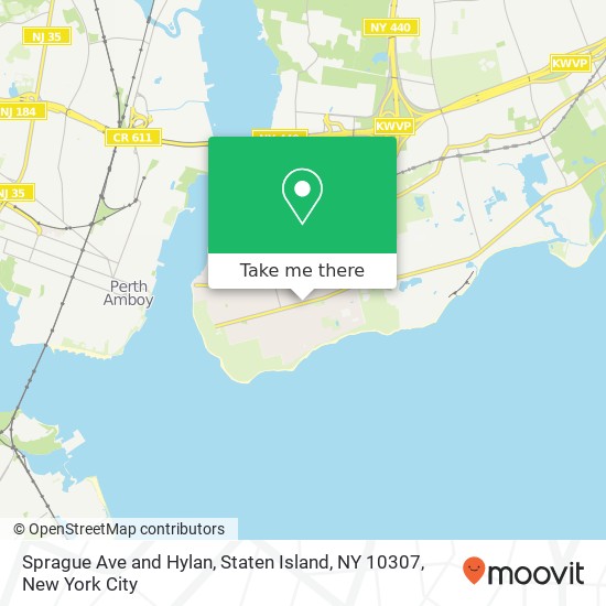 Mapa de Sprague Ave and Hylan, Staten Island, NY 10307