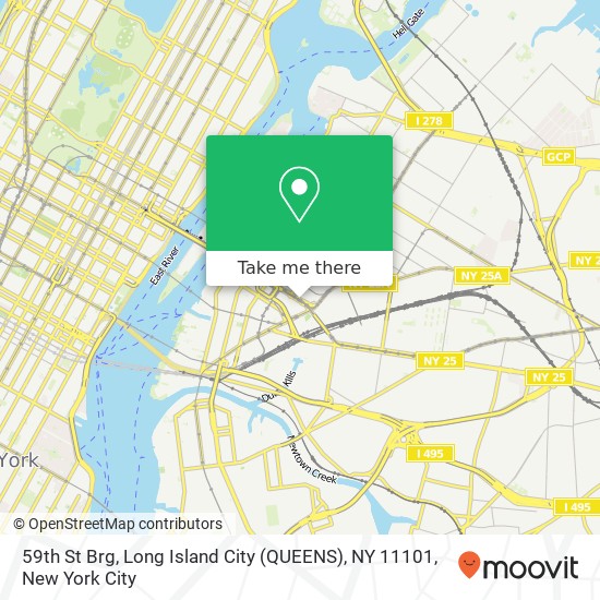 Mapa de 59th St Brg, Long Island City (QUEENS), NY 11101