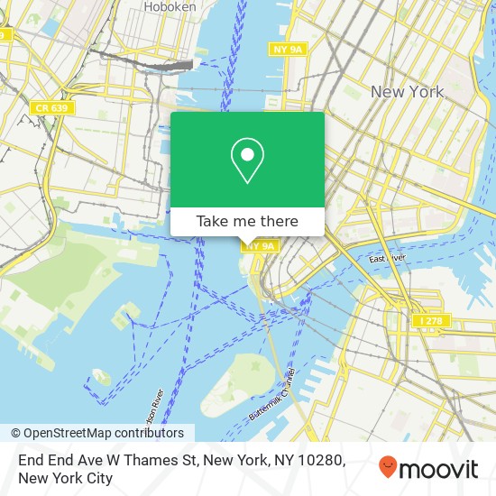 Mapa de End End Ave W Thames St, New York, NY 10280