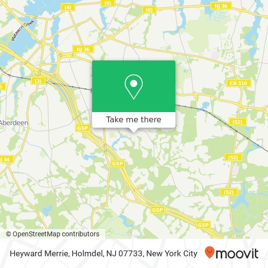 Heyward Merrie, Holmdel, NJ 07733 map