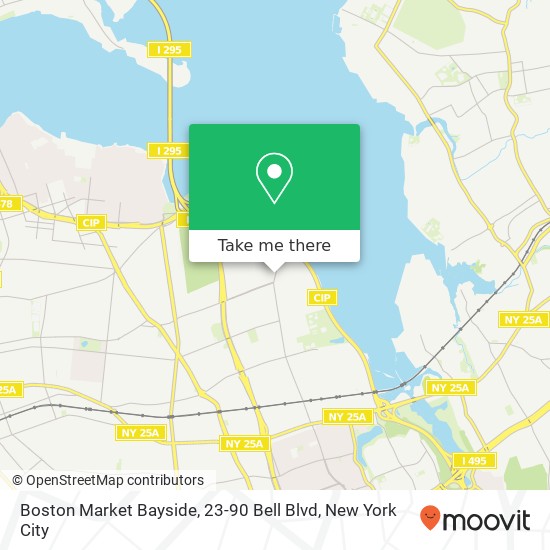 Boston Market Bayside, 23-90 Bell Blvd map
