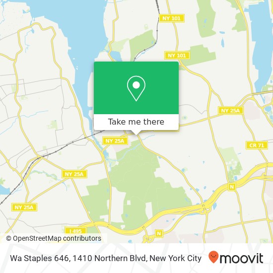 Wa Staples 646, 1410 Northern Blvd map