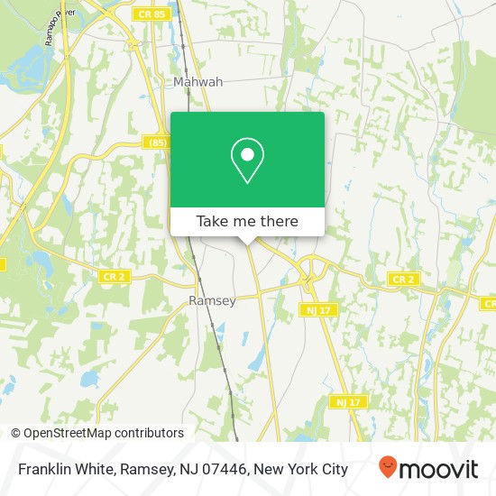 Mapa de Franklin White, Ramsey, NJ 07446
