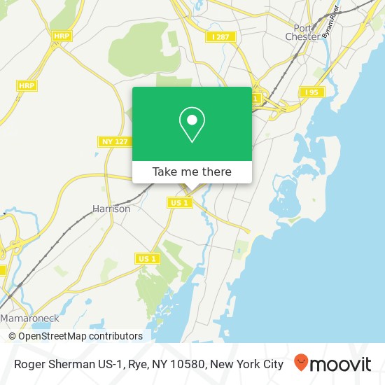 Roger Sherman US-1, Rye, NY 10580 map