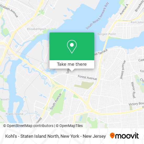 Kohl's - Staten Island North map