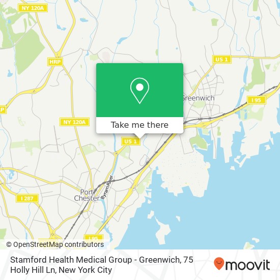 Mapa de Stamford Health Medical Group - Greenwich, 75 Holly Hill Ln