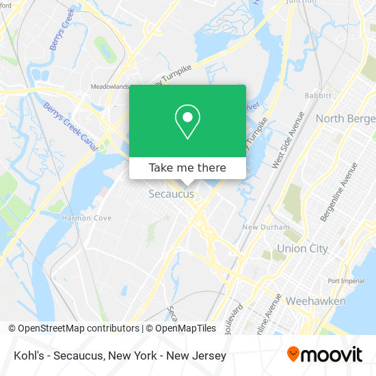 Kohl's - Secaucus map