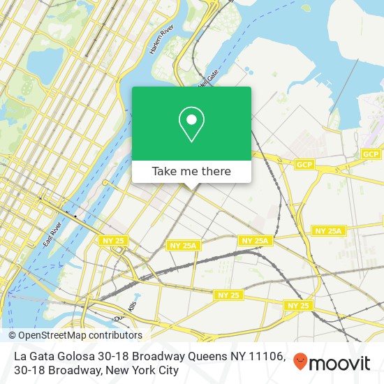 La Gata Golosa 30-18 Broadway Queens NY 11106, 30-18 Broadway map