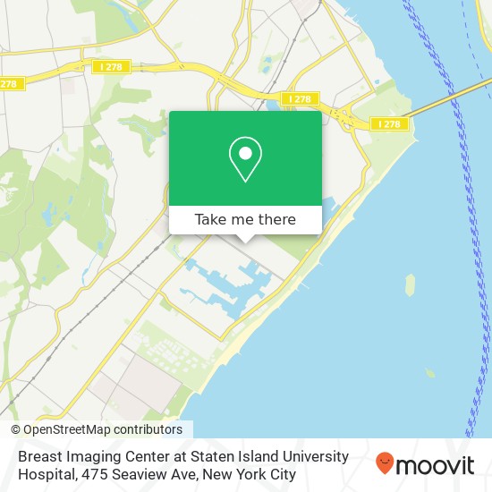 Mapa de Breast Imaging Center at Staten Island University Hospital, 475 Seaview Ave