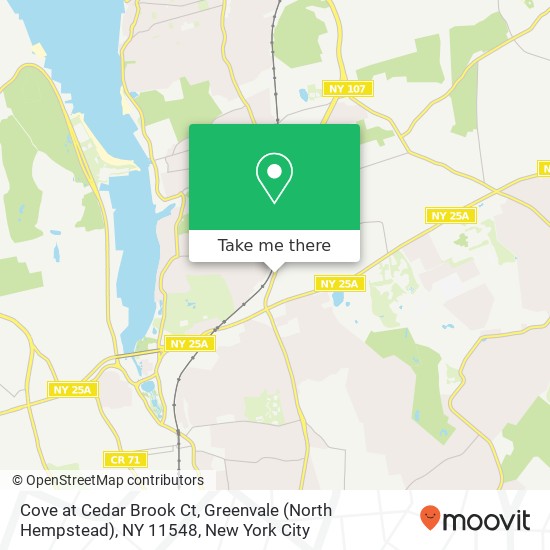 Mapa de Cove at Cedar Brook Ct, Greenvale (North Hempstead), NY 11548