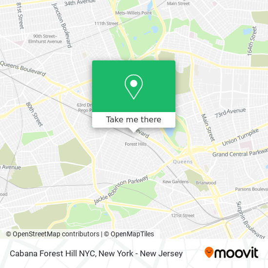 Cabana Forest Hill NYC map