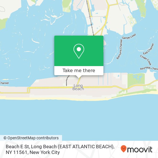 Mapa de Beach E St, Long Beach (EAST ATLANTIC BEACH), NY 11561