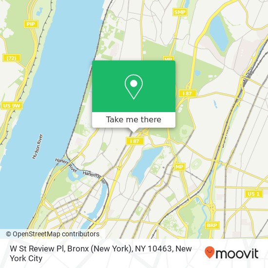 W St Review Pl, Bronx (New York), NY 10463 map