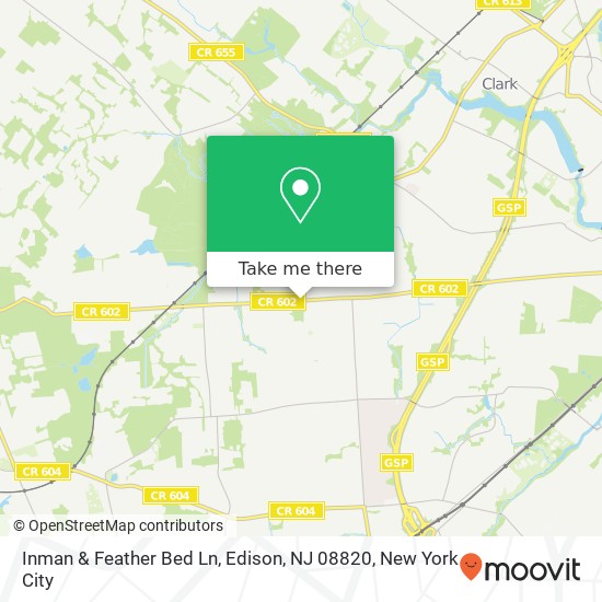 Inman & Feather Bed Ln, Edison, NJ 08820 map