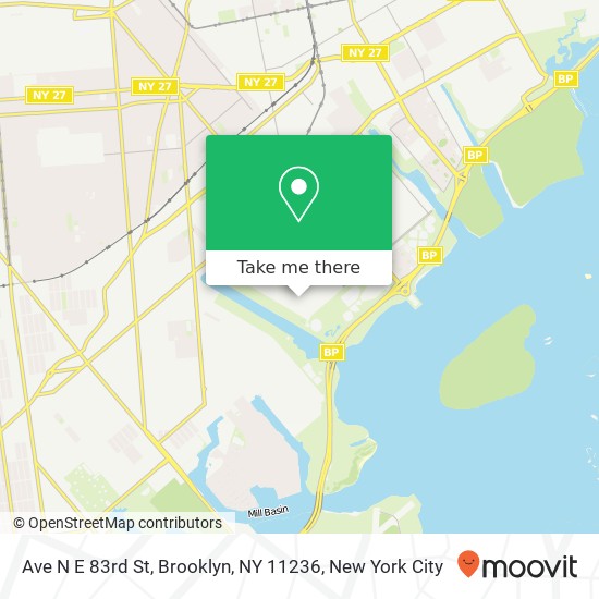 Mapa de Ave N E 83rd St, Brooklyn, NY 11236