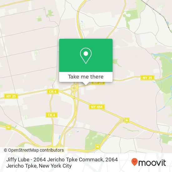 Mapa de Jiffy Lube - 2064 Jericho Tpke Commack, 2064 Jericho Tpke