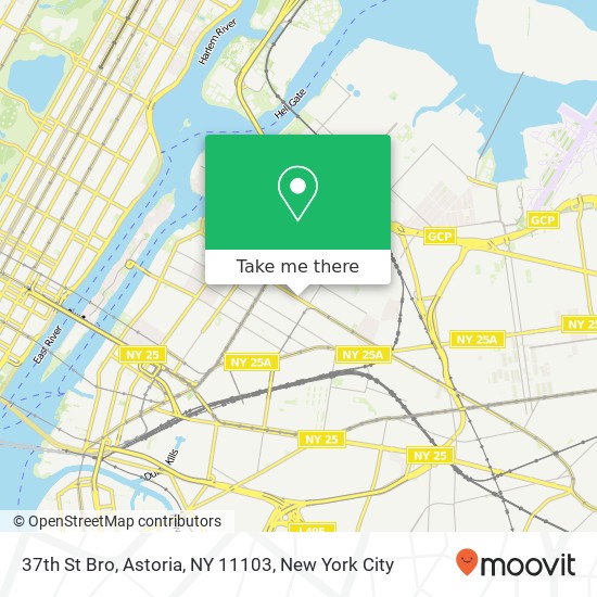 Mapa de 37th St Bro, Astoria, NY 11103