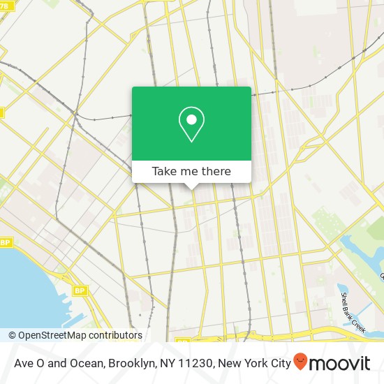 Mapa de Ave O and Ocean, Brooklyn, NY 11230